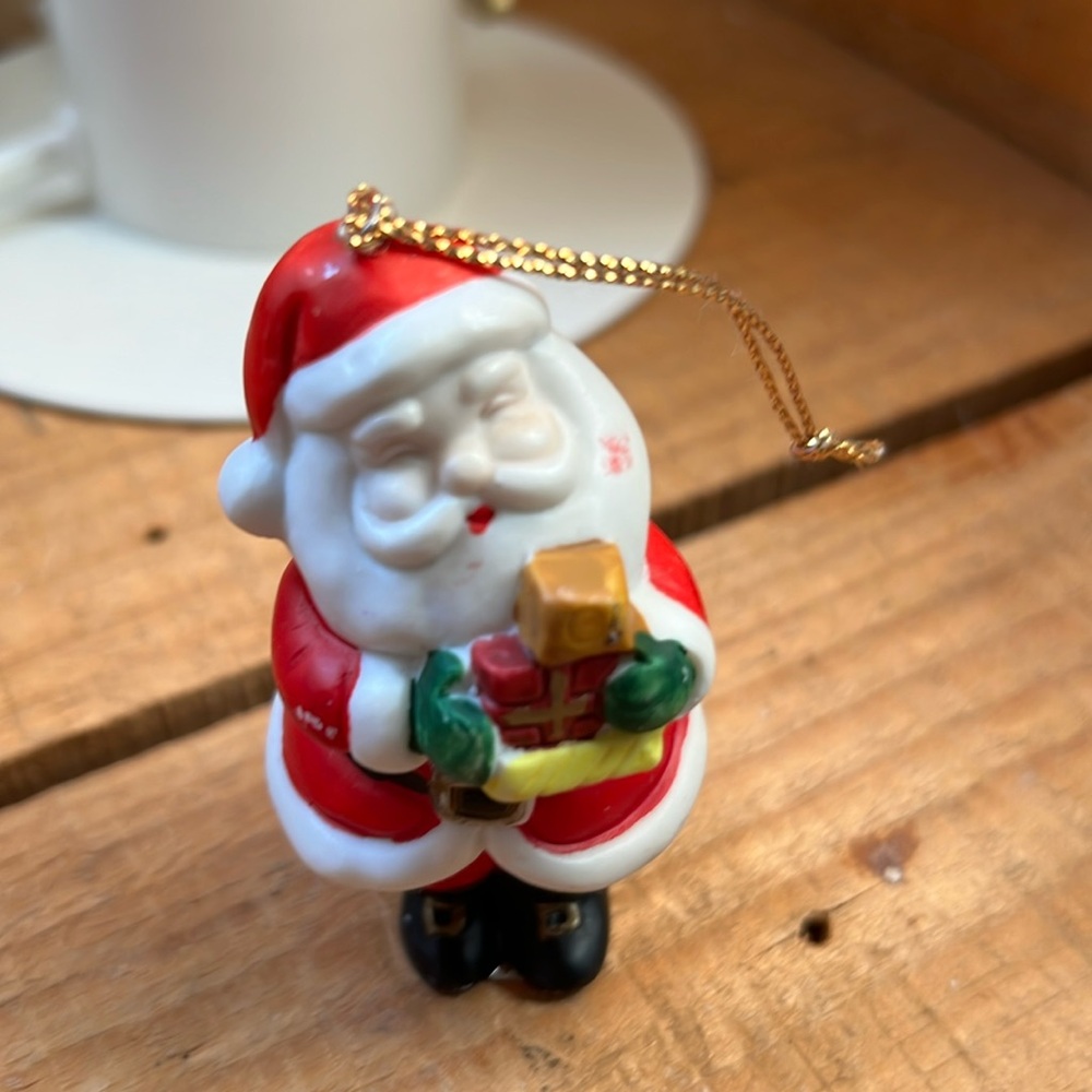 Santa tree ornament vintage
